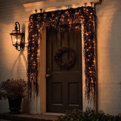 👻Halloween Set Spooky Chic: Fireplace Decor