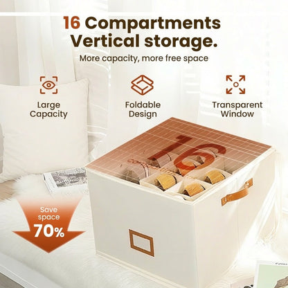 ⏰🔥LIMITED TIME 50%OFF! 👟Fabric Shoe Organizer Storage Box - Foldable, Large Capacity, Dustproof & Breathable for Closet & Bedroom🧺✨