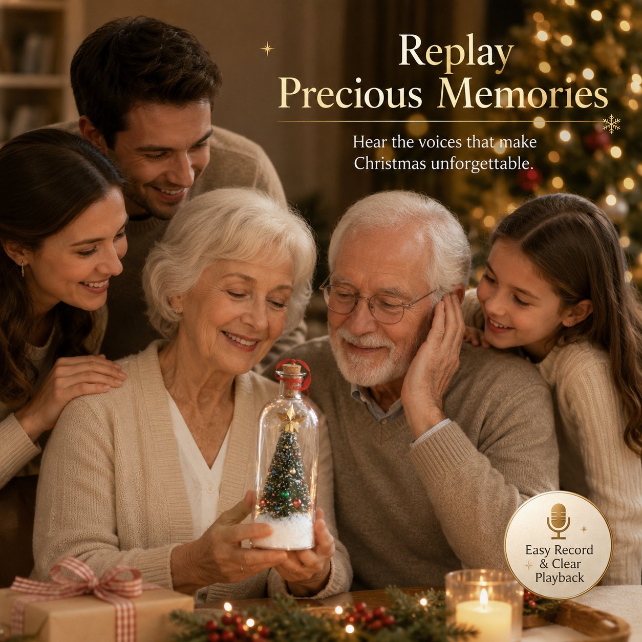 🎅🎄A Christmas Sale -Recordable Christmas Tree Message In A Bottle