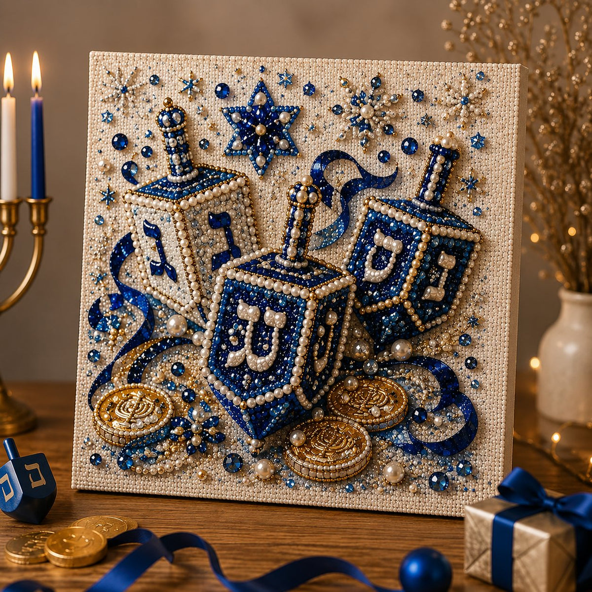 🎁Last Day 49% OFF - 🕎✨DIY Hanukkah Pearl Art Kit