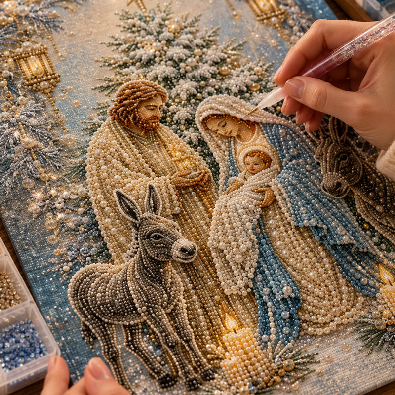 🎄LAST DAY 49% OFF-🌟Nativity Scene Diamond Painting Kit