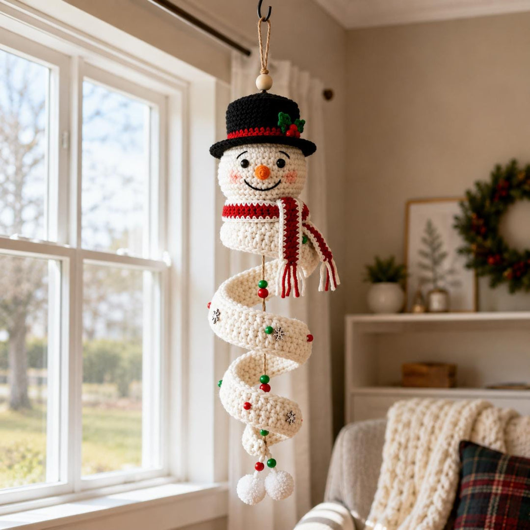 🔥Last Day 49% OFF✨Crochet Snowman Spiral Ornament DIY Kit