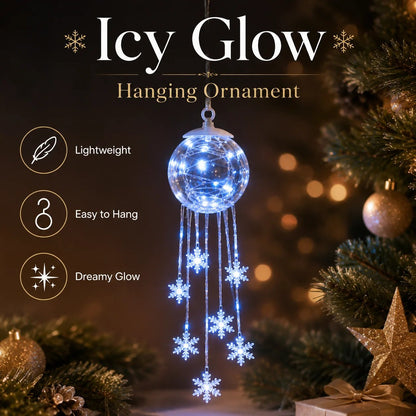 ❄️Winter Magic Snowflake Cascade – LED Hanging Christmas Ornament💙