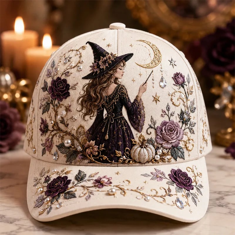🎃3D Halloween Embroidery Cap I Spooky Cute Adjustable Hat for Fall Outfits, Daily Styling & Halloween Parties