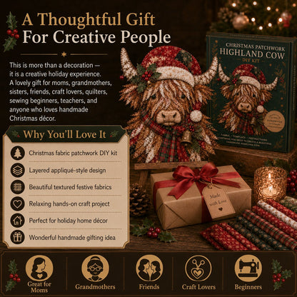 🔥LAST DAY 49% OFF - 🎅Christmas Patchwork Fabric DIY Decor Kit