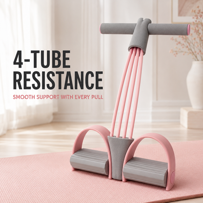 💪4-Tube Pedal Resistance Trainer - Full - Body Home Workout
