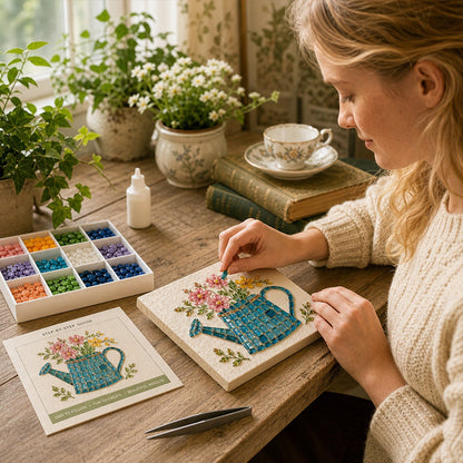 Watering Can Mosaic Sea glass Art Kit