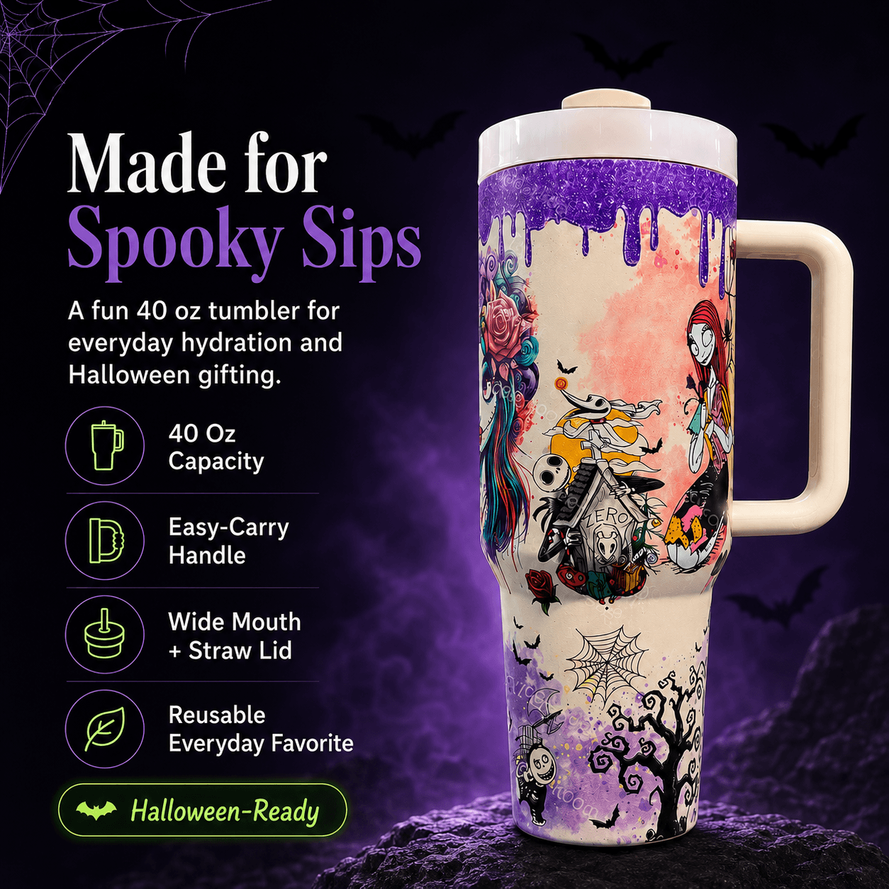 💀Last Day 50% OFF - 🎃 Halloween Special edition skeleton Tumbler For Tiktok