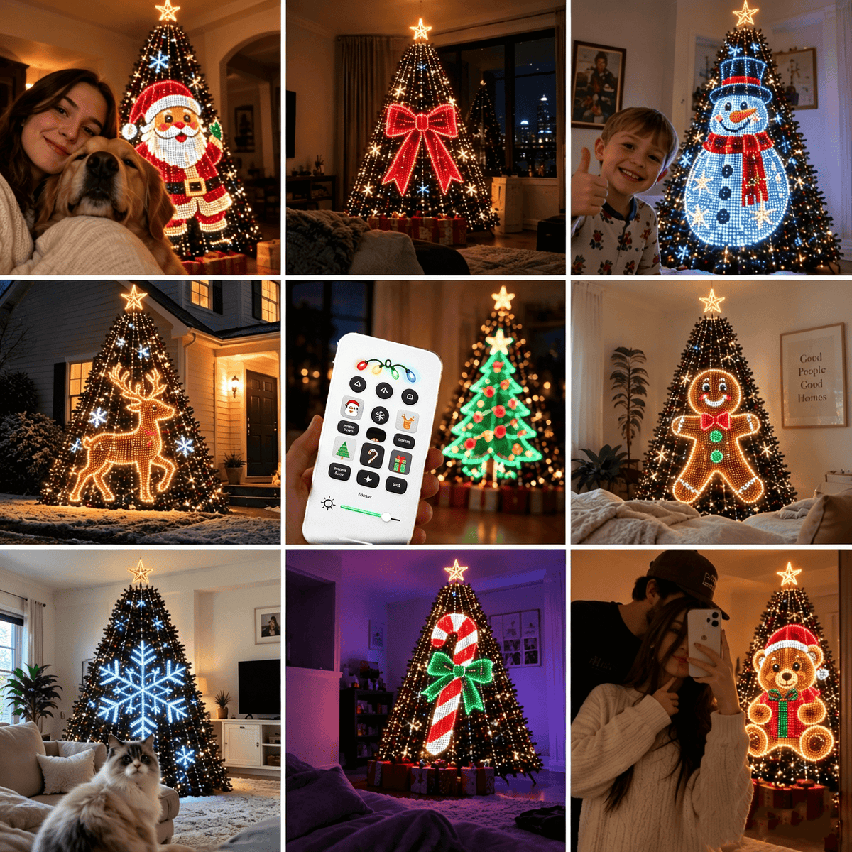 🎄Smart Animated Christmas Tree Lights- Make Your Christmas Tree Come Alive!