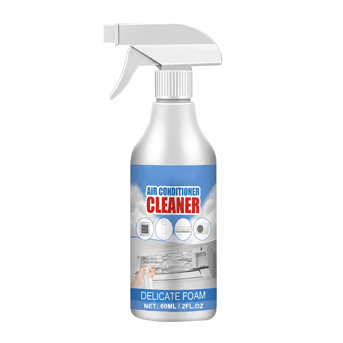 Air Conditioner Cleaner Foam Spray, 60ml AC Coil, Radiator, Fan Blade & Vent Deep Cleaning Deodorizer