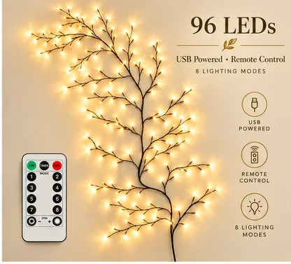 ✨Flexible LED Branch Lights | Remote- Controlled Holiday Wall Decor