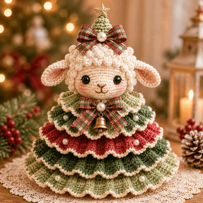 🔥🎄Crochet Animal Christmas Tree DIY Kit – Stitch a Little Christmas Magic（Material kit (not finished product)
