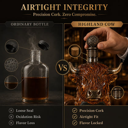 Highland Cow Private Cask 21 Years Cow Head Shaped Scotch Whisky Bottle