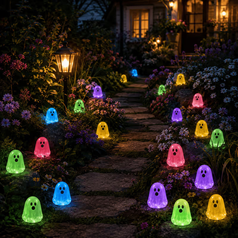 ⏳Last day 49% OFF - 👻Glow In Dark Cute Ghost Resin Bead Set