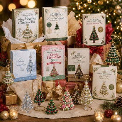 🎄DIY Christmas Tree Beaded Ornament Kit- Craft your own sparkling holiday keepsake!✨💎