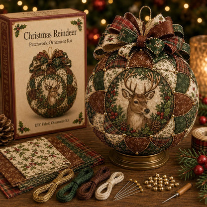 💥LAST DAY 49% OFF - 🎄Christmas Classics Patchwork Ornament DIY Kit