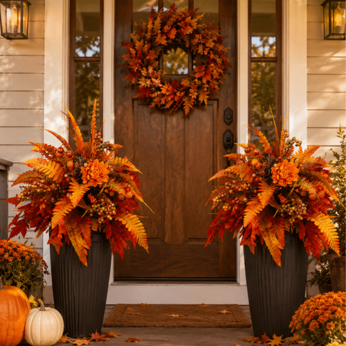 🍂Autumn Harvest Floral Garden Stake Arrangement
