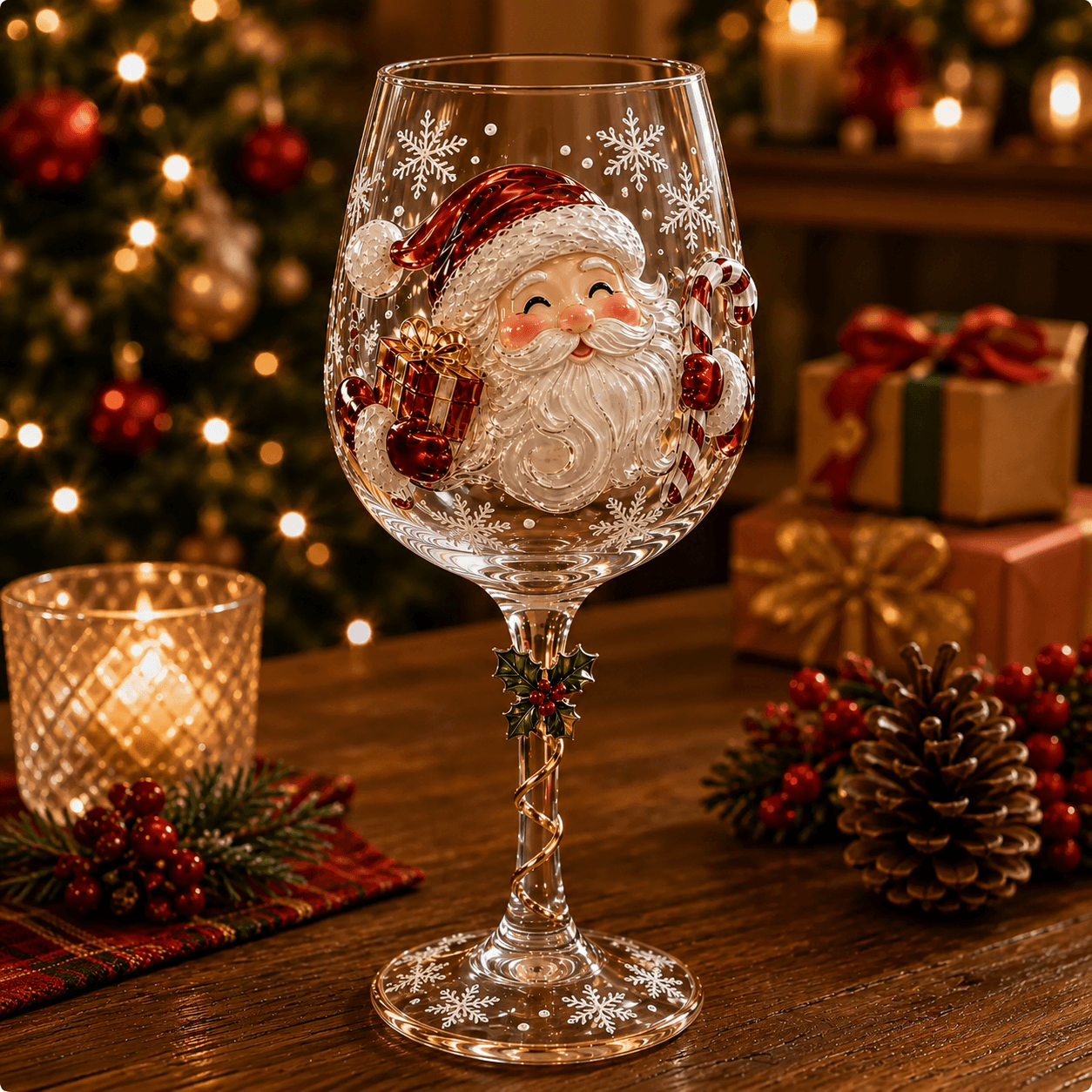 🔥🎁Christmas 3D Wine Glass Collection Gift Box Set✨