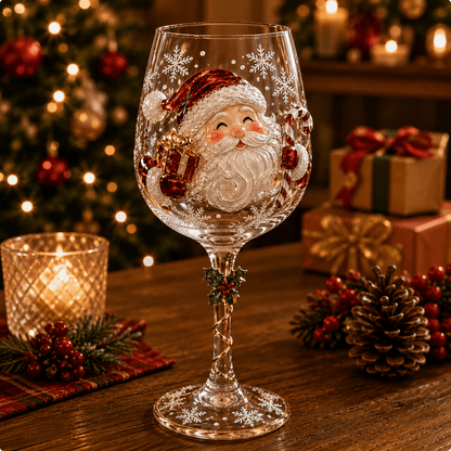 🔥🎁Christmas 3D Wine Glass Collection Gift Box Set✨