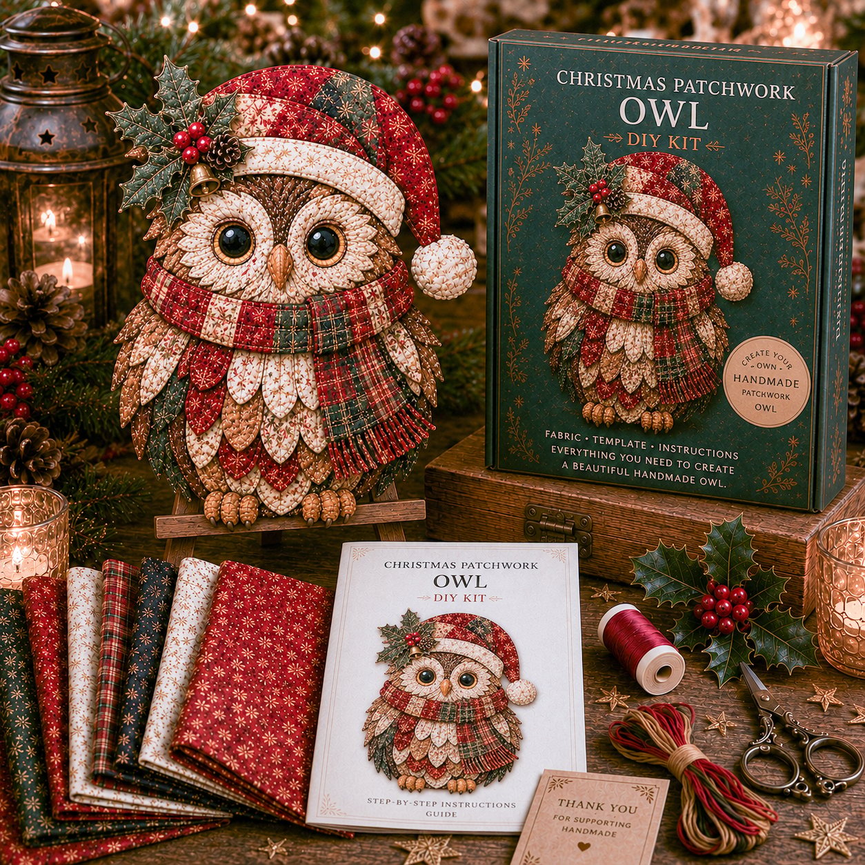 🔥LAST DAY 49% OFF - 🎅Christmas Patchwork Fabric DIY Decor Kit
