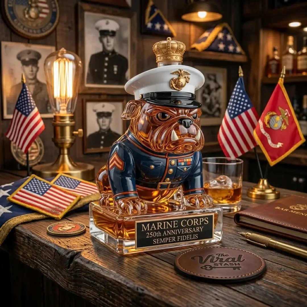 Limited-Time Offer 250th Anniversarymilitary-Inspired Bulldogwhiskey Decanter Set