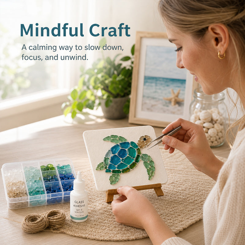 🌊✨ Ocean-Themed Art DIY Kit – Create a Stunning Mosaic Masterpiece