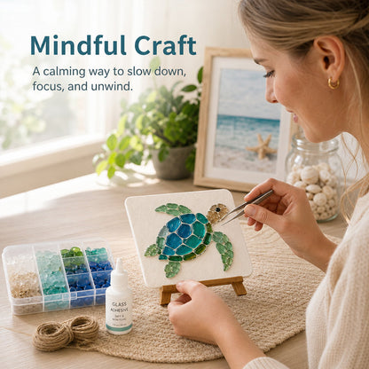 🌊✨ Ocean-Themed Art DIY Kit – Create a Stunning Mosaic Masterpiece