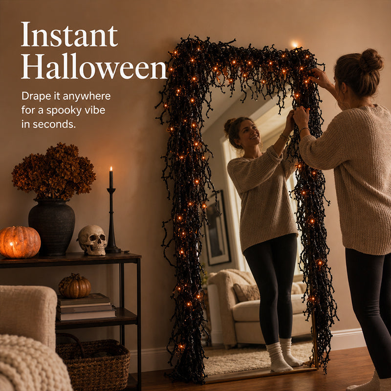 👻Halloween Set Spooky Chic: Fireplace Decor