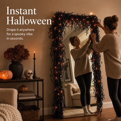 👻Halloween Set Spooky Chic: Fireplace Decor