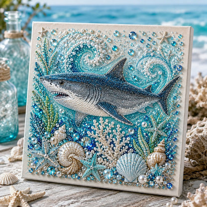 Ocean Theme Pearl Art DIY Kit I 3D Sparkling Coastal Wall Decor