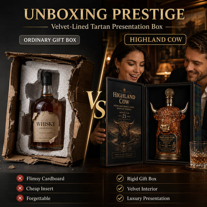 Highland Cow Private Cask 21 Years Cow Head Shaped Scotch Whisky Bottle