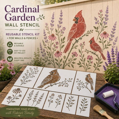 💥 LAST DAY 49% OFF – 🌿 Garden Wall Stencil™ Collection | 9 Reusable Mural Designs for Walls, Fences, Porches & Creative Outdoor Makeovers 🎨✨