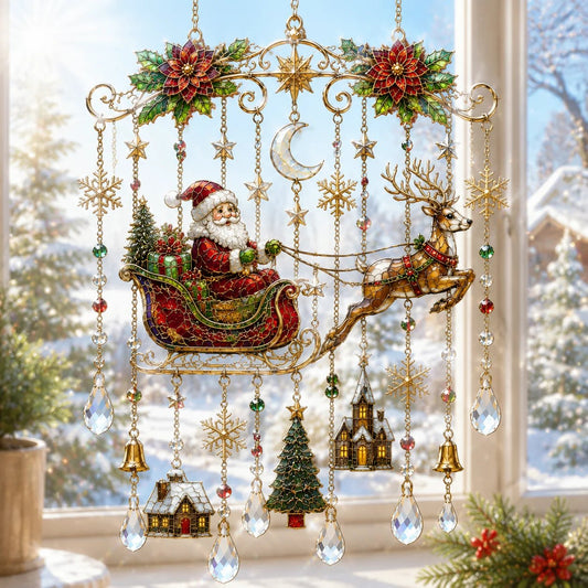 🔥Last Day 49% OFF- Handmade Christmas Stained Glass Window Hanging