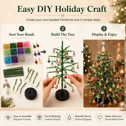 🎄🔥 Last Day 49% OFF✨DIY Beaded Christmas Tree Kit🎅