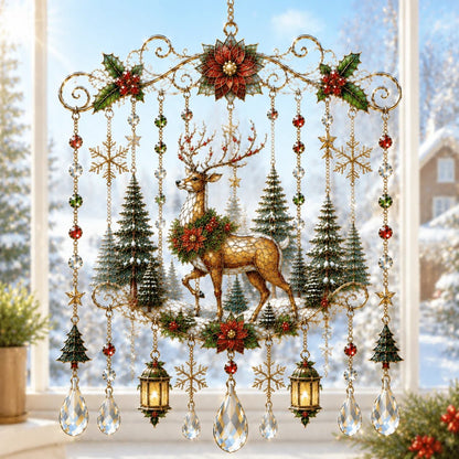 🔥Last Day 49% OFF- Handmade Christmas Stained Glass Window Hanging