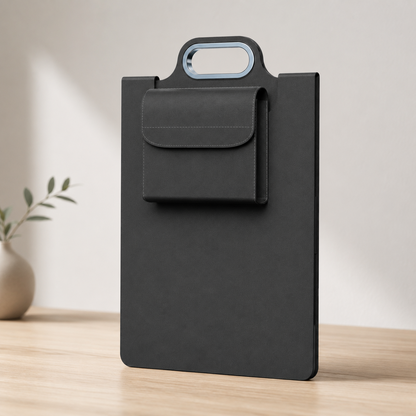 THE ALL-IN-ONE MOBILE WORKSTATION SLEEVE|BUILT- IN 15W MULTI-DEVICE WIRELESS CHARGER, ERGONOMIC LAPTOP STAND & MOUSEPAD (FITS UP TO 16")