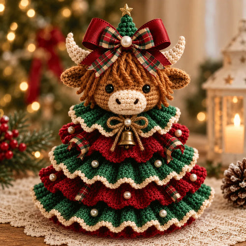 🔥🎄Crochet Animal Christmas Tree DIY Kit – Stitch a Little Christmas Magic（Material kit (not finished product)