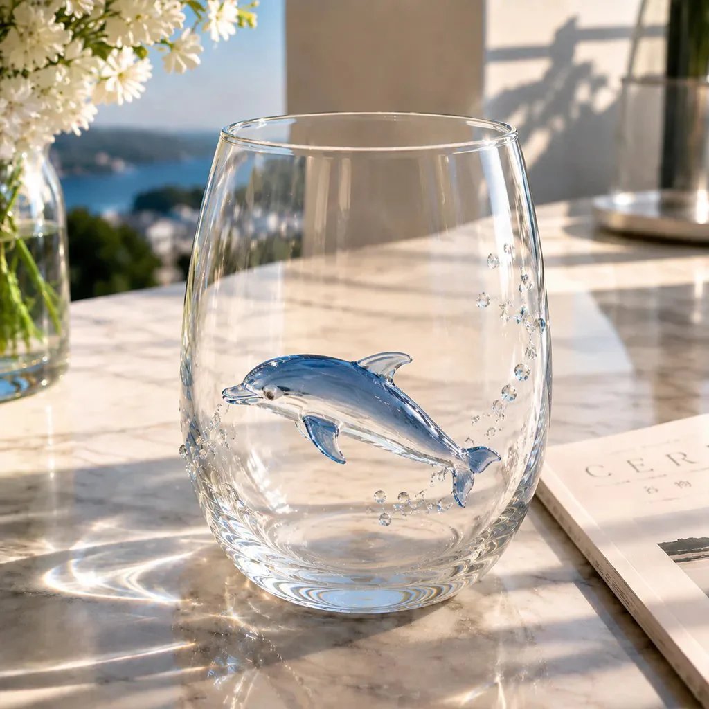 Last Day Promotion: The Perfect Beach House Gift 3d Ocean Animal Artisan Glassware