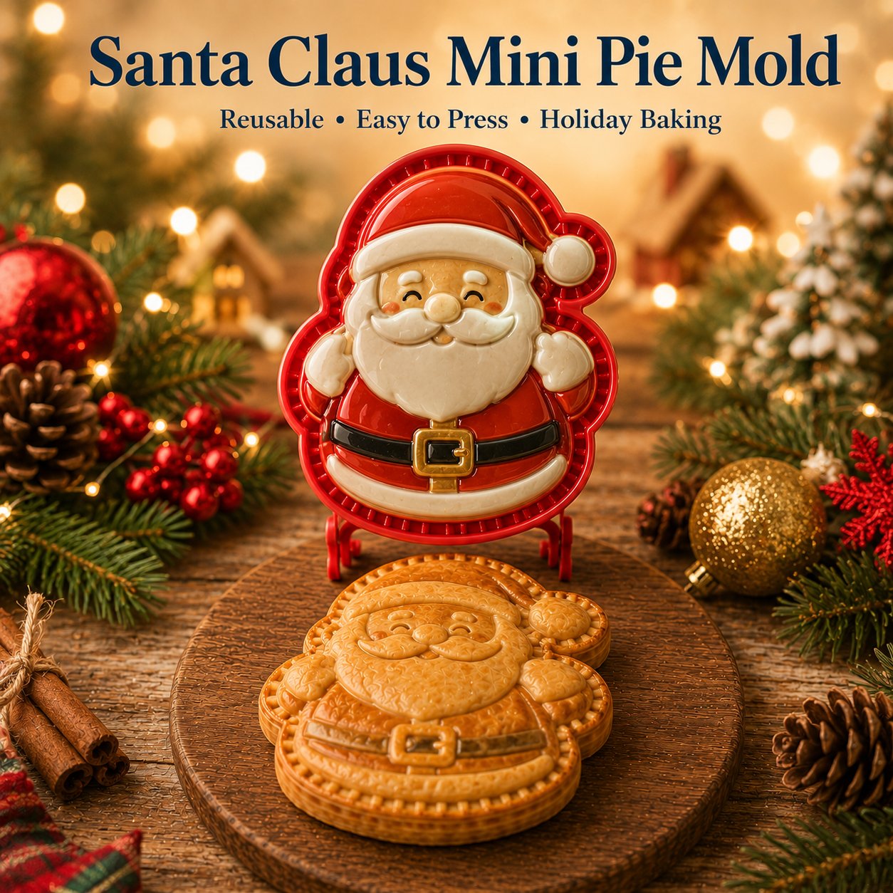⏳ Last Day 49% OFF – 🎄 9-Design Christmas Mini Pie Mold Collection🥧✨