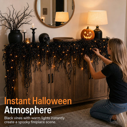 👻Halloween Set Spooky Chic: Fireplace Decor