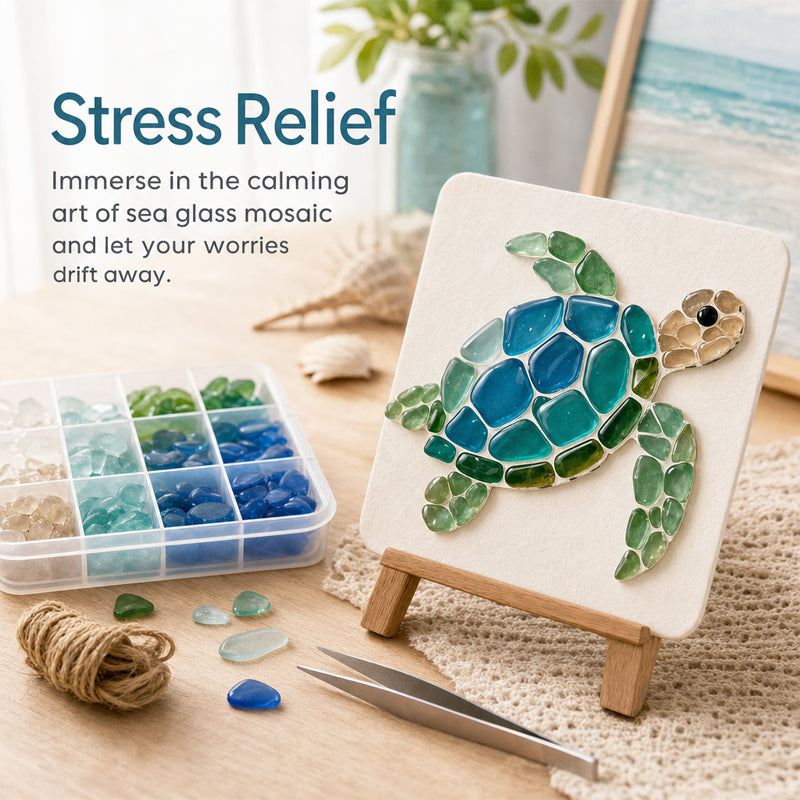 🌊✨ Ocean-Themed Art DIY Kit – Create a Stunning Mosaic Masterpiece