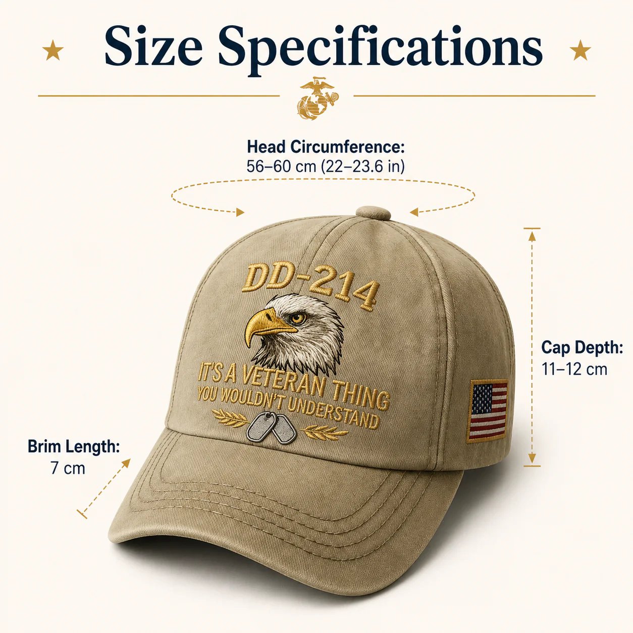 DD-214 Veteran Embroidered Cap