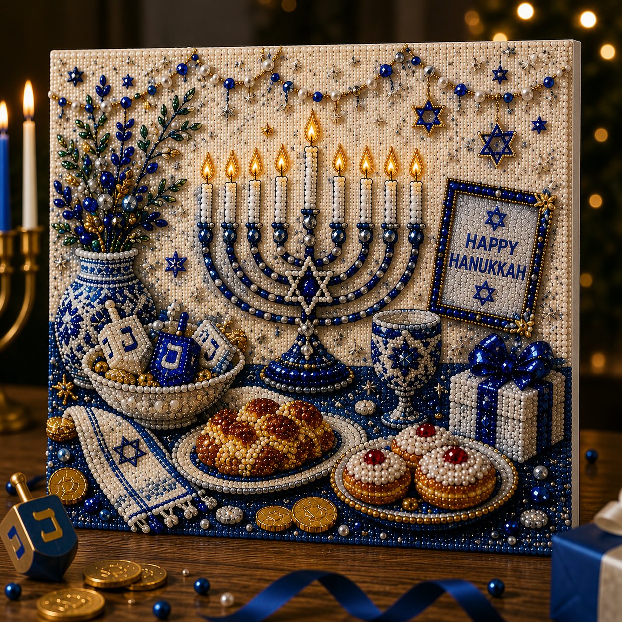 🎁Last Day 49% OFF - 🕎✨DIY Hanukkah Pearl Art Kit