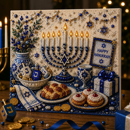 🎁Last Day 49% OFF - 🕎✨DIY Hanukkah Pearl Art Kit