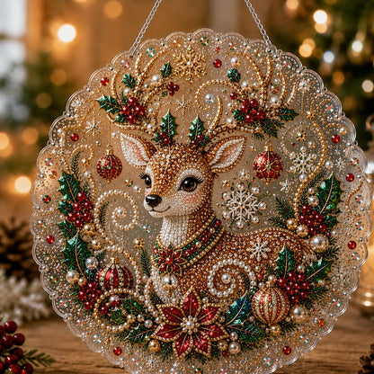 🎄LAST DAY 49% OFF —✨Christmas Pearl Diamond Art Hanging Ornament Kit🎅💎