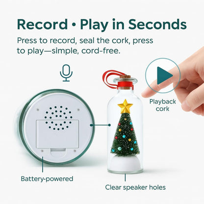 🎅🎄A Christmas Sale -Recordable Christmas Tree Message In A Bottle