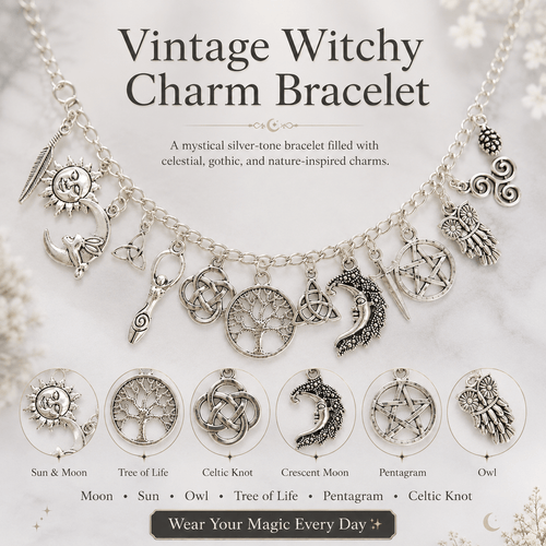 🔥Limited Time 50%Off✨vintage witchyCharmBracelet-WearYour Story.7 Charms,7Meanings, One Bracelet.