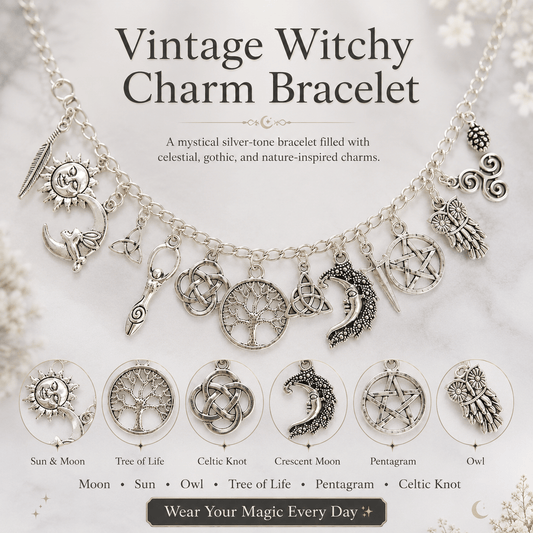 🔥Limited Time 50%Off✨vintage witchyCharmBracelet-WearYour Story.7 Charms,7Meanings, One Bracelet.