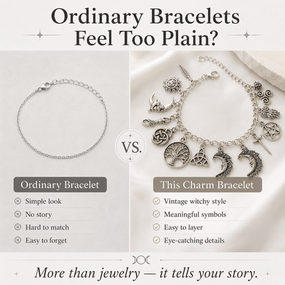 🔥Limited Time 50%Off✨vintage witchyCharmBracelet-WearYour Story.7 Charms,7Meanings, One Bracelet.