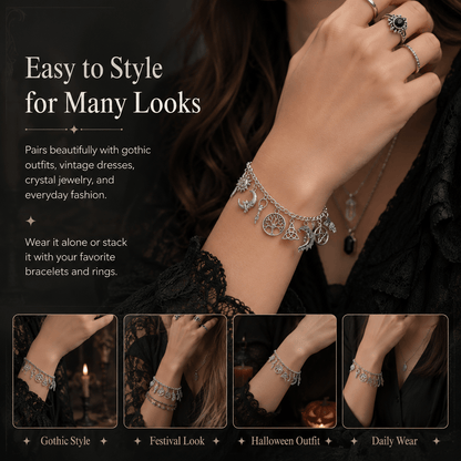 🔥Limited Time 50%Off✨vintage witchyCharmBracelet-WearYour Story.7 Charms,7Meanings, One Bracelet.